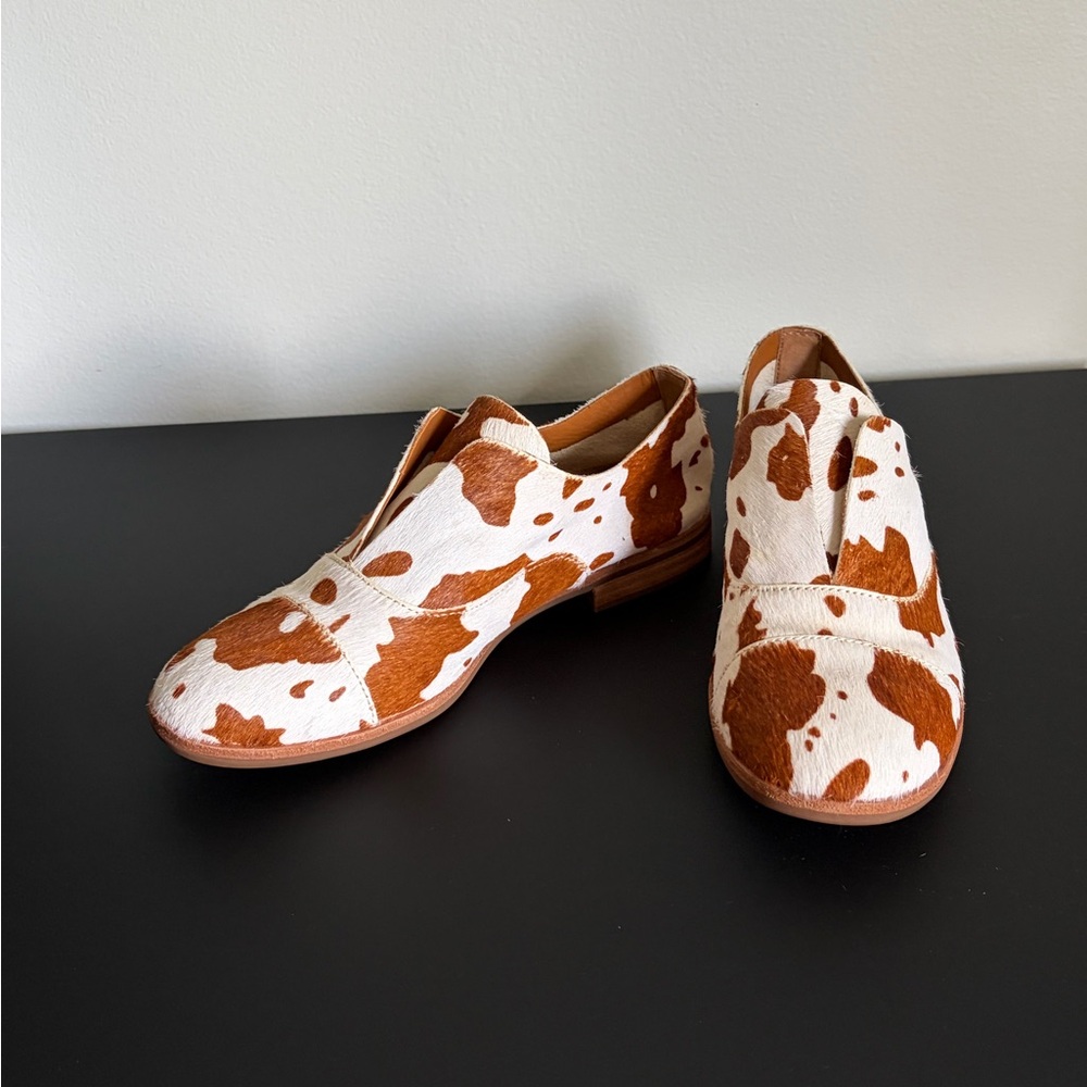 Kork-Ease Brown and White Leather Calf Hair - Picture 3 of 3